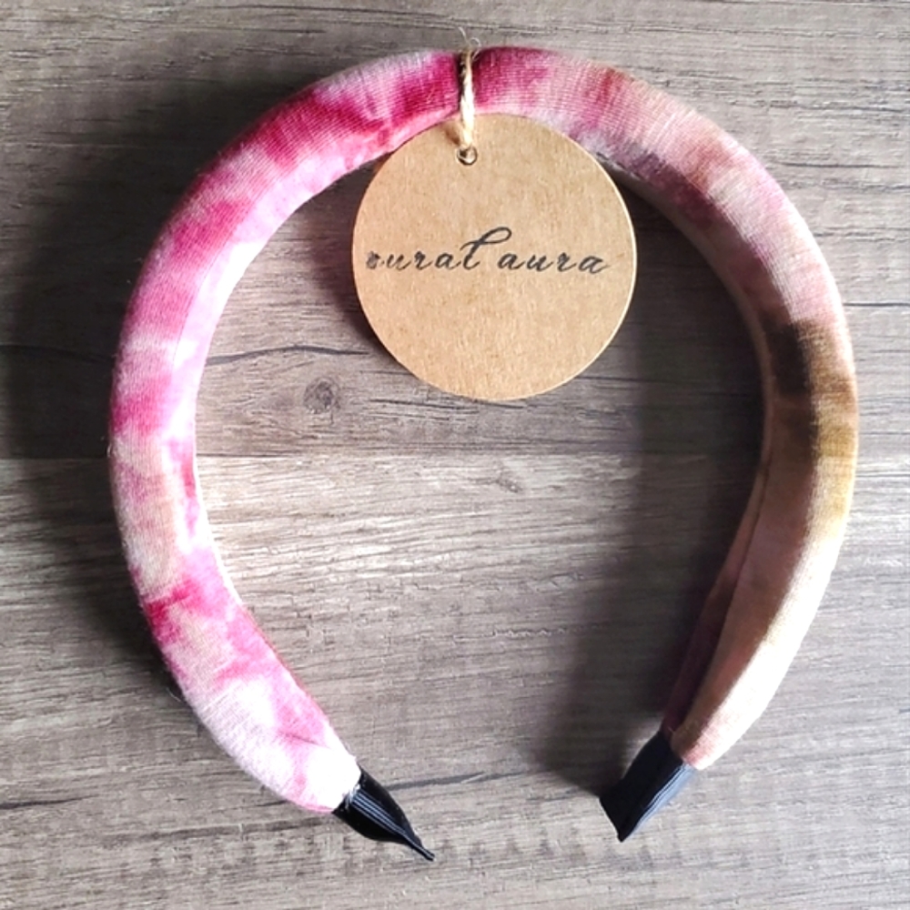 Mauve Tie Dye Padded Headband